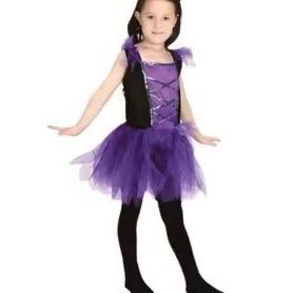 NEW Toddler Girls 4 Purple Witch Halloween Tutu Costume - Picture 1 of 5